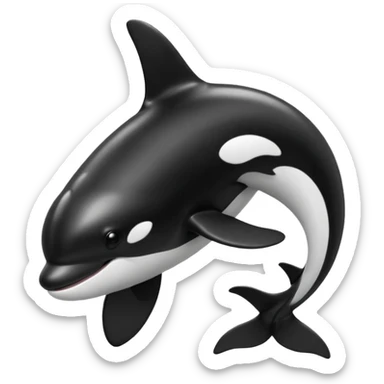 Orca without the eyes sticker