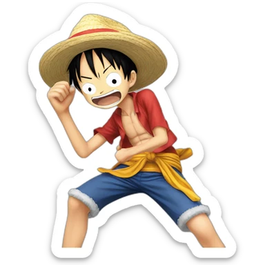 luffy slap ussop sticker