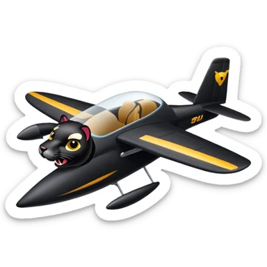 panther driving glider sticker