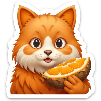 Cute cate eating a live bear sticker