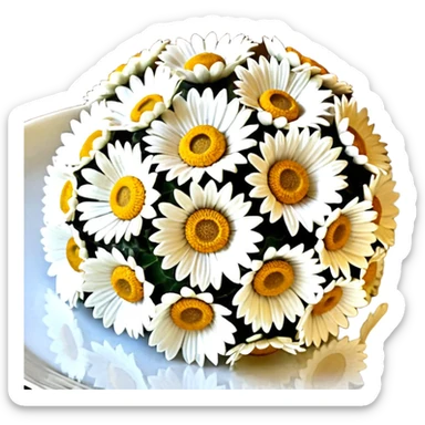букет из только ромашек полевых маленьких  sticker
