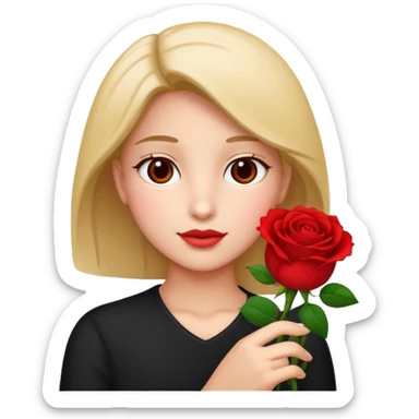 Flower 🌹in hand sticker