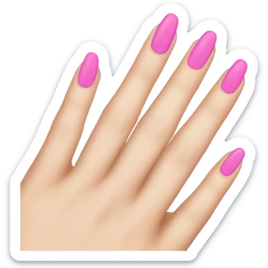 pink nails sticker