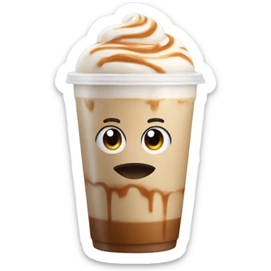 Ice latte with salted caramel  sticker