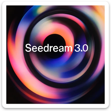 remake this and make "Seedream 3.0" bit bigger sticker
