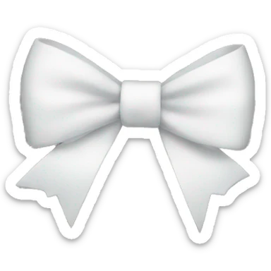 White bow sticker