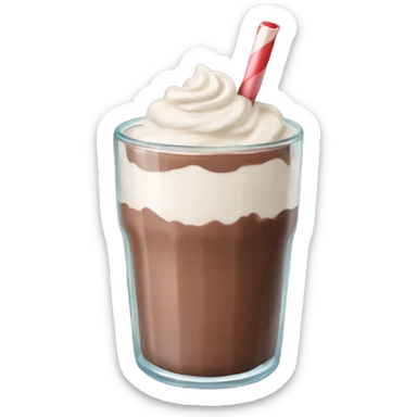Glass of chocolate milkshake  sticker