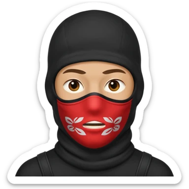 Hombre con pasamontañas  sticker