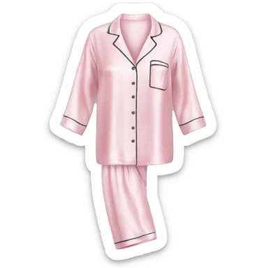 Light pink silk pyjamas set sticker