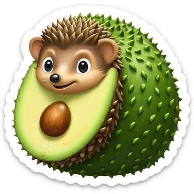  hedgehog avocado 🦔🥑   sticker