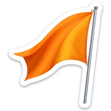 Double triangular orenge Flag sticker