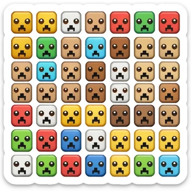 Can you make me a emoji with all the buttons of Minecraft android sticker