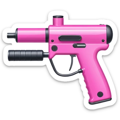 paintball gun pink and colorful details sticker