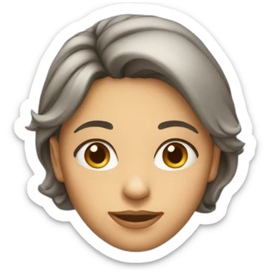 feminine woman head only sticker