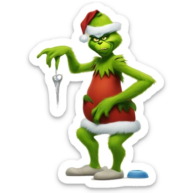 The grinch saying when knee surgery is tomorrow  sticker
