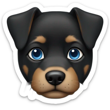 Perro negro y ojos azules  sticker