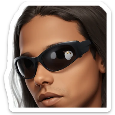 close-up portrait of a boy sticker