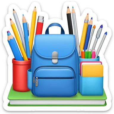 school supplies sticker