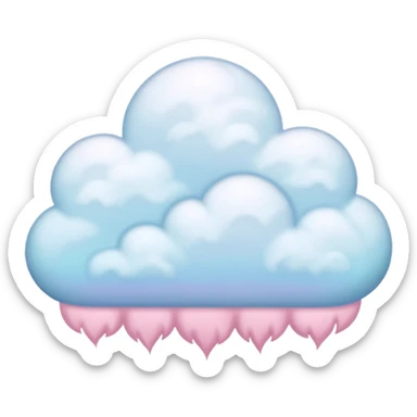 Clouds pastel colored like cotton candy sticker