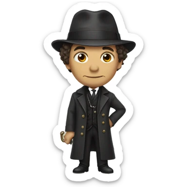 a sherlock with a dragón costume sticker