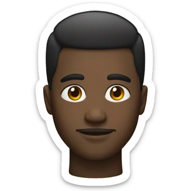 Black man with a fade sticker