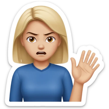 girl slapping walmart employee  sticker