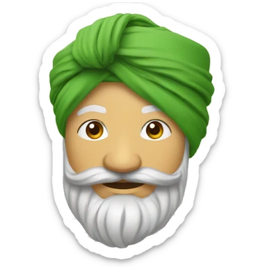 Croix bouddhiste barbue avec turban sticker