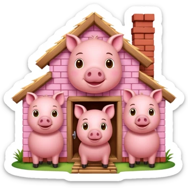 Three little pigs sticker