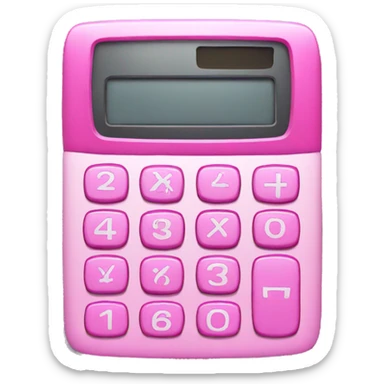 pink calculator sticker