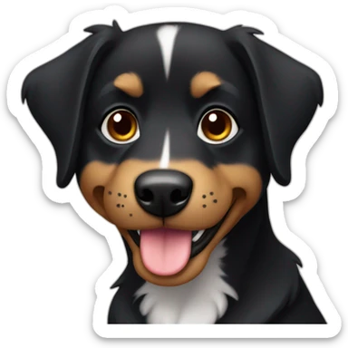 Black mutt sticker