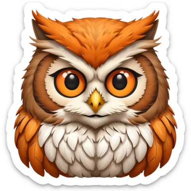 Cat head fuse owl body sticker