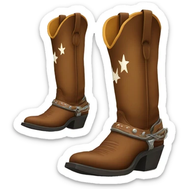 Cowboy boots sticker