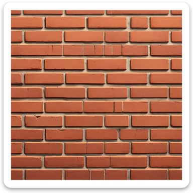 brick wall viewed from the side, perspective view sticker