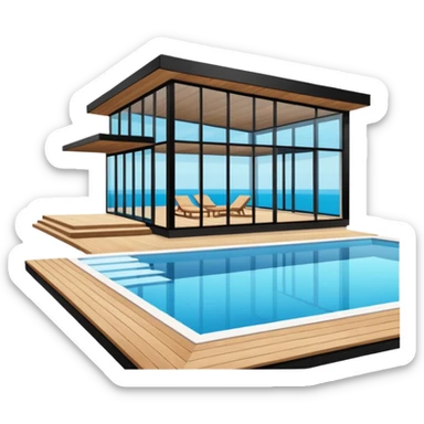 pool house sticker
