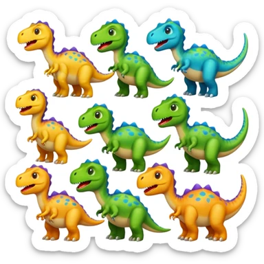 Emoji dinosaurs sticker