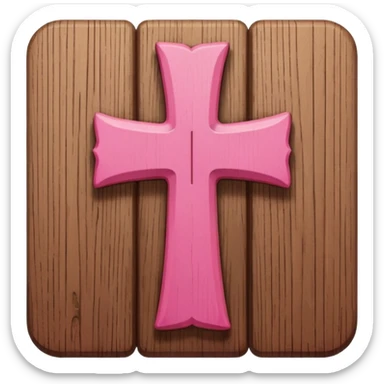 Pink cross sticker