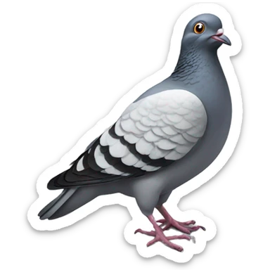 astonished pigeon sticker