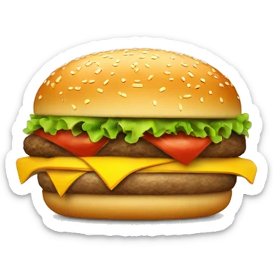 Hamburger eating hamburger sticker