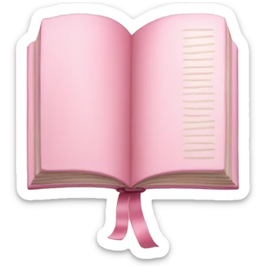 pastel pink book sticker