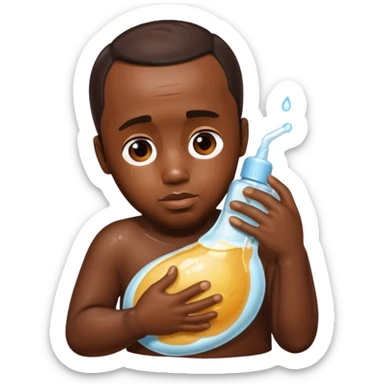 P diddy covering himself with baby oil sticker