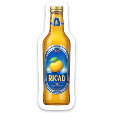 la bouteille de Ricard Pastis de Marseille 51, une boisson anisée emblématique au cœur 45 pour un plaisir rafraîchissant sticker