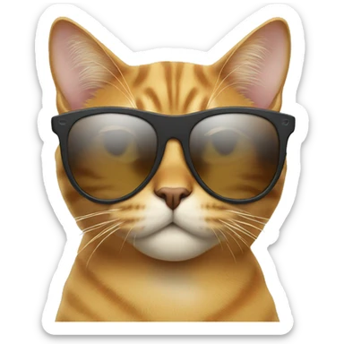 Cat with sunglasses sticker