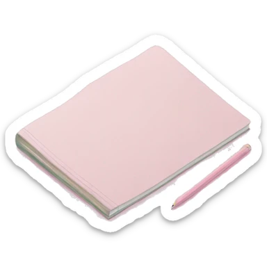 pastel pink notebook sticker