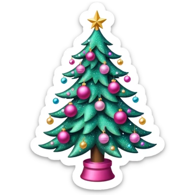 Arvore de natal rosa sticker