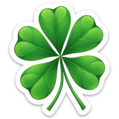 Make a Emoji of five leaf clover only not the lipstick only the 5 leaf clover sticker