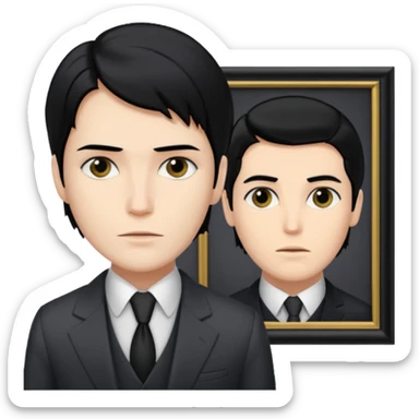 Dorian Gray looks at his portrait sticker