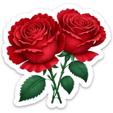 carnation and rose sticker