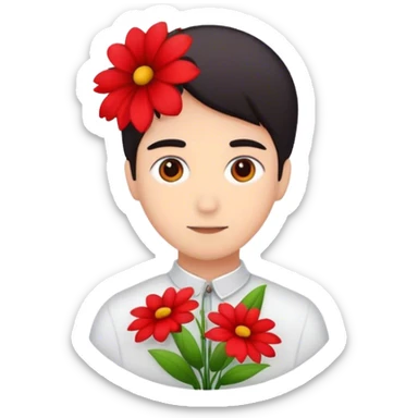 Flores rojas  sticker