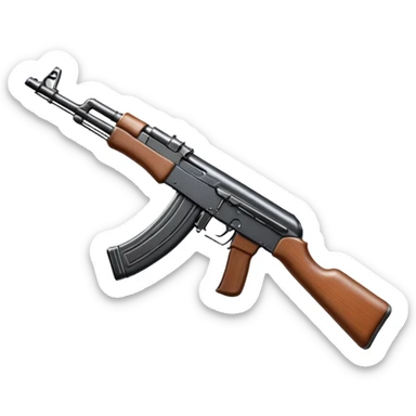 realistic Ak-47 Gun Emoji  sticker