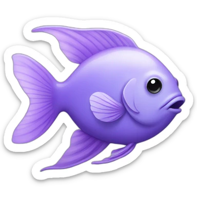 A light purple fish. sticker